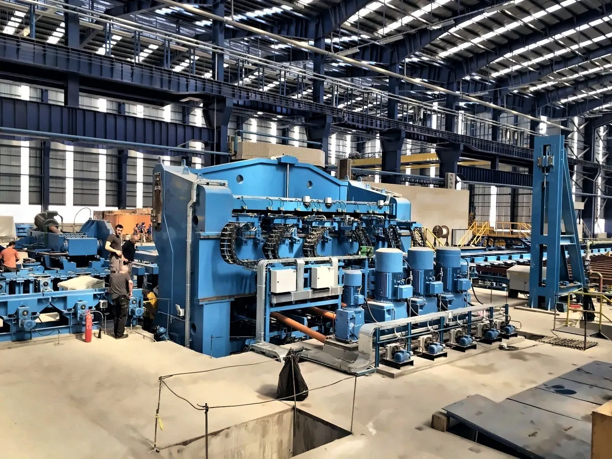 Rolling mill stand line on site